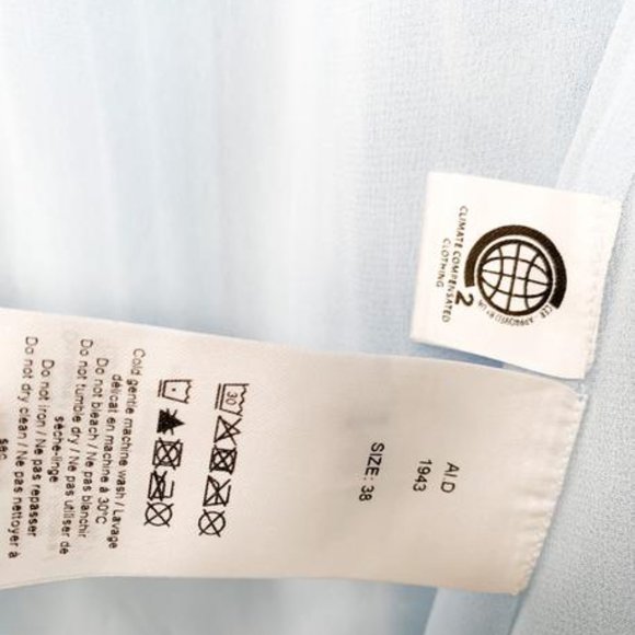 GANNI BLUE PRINTED MINI DRESS NWT SZ 38 - Picture 6 of 6